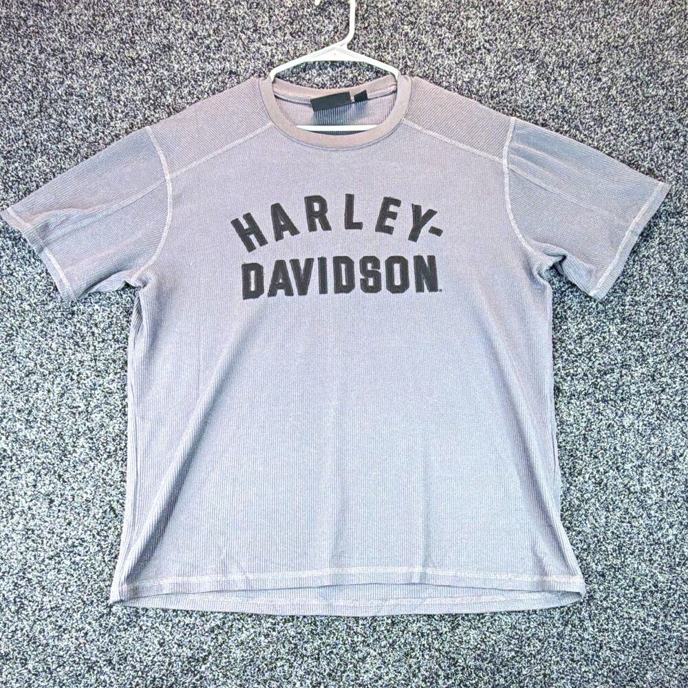 Harley-Davidson Gray Short Sleeve T-Shirt Size L Polyester/Elastane 96583-23VM